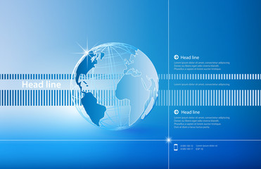 Business background with world globe
