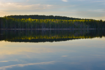 Sunset at National Park in Finland