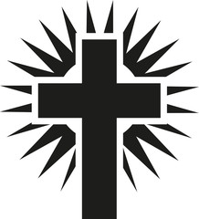 Shining cross jesus
