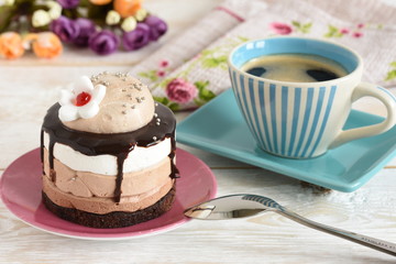 cup of coffee and cake