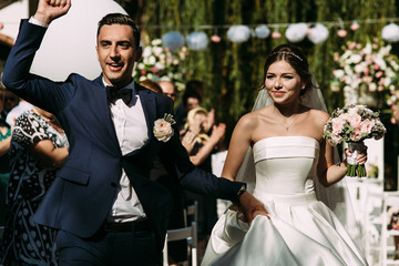 Gorgeous bride and handsome groom