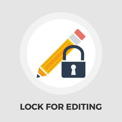 Lock for editing flat icon