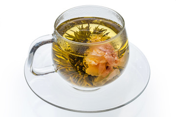 牡丹の工芸茶　アジアのハーブティー blooming tea