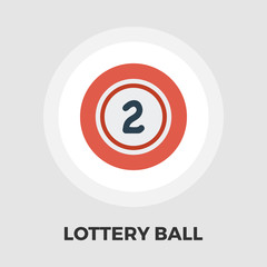 Lottery ball flat icon