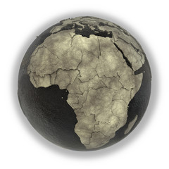 Africa on Earth of oil