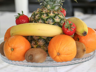 various fruits on a platter