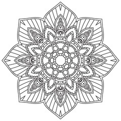Mandala. Ethnic decorative elements. Hand drawn background.