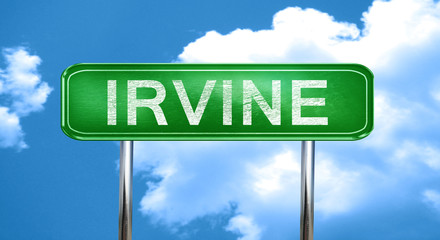 irvine vintage green road sign with highlights