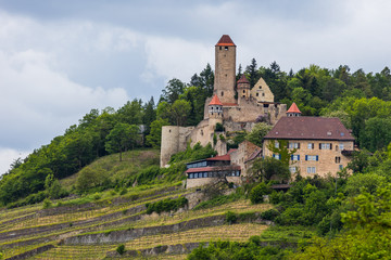 Fototapeta na wymiar Burg Hornberg in Odenwald
