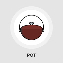 Pot vector flat icon