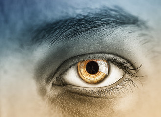 Eye scanning. Concept image