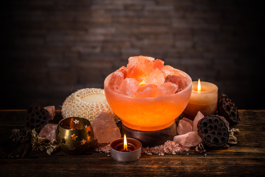 Salt Lamps Of Pink Himalayan Salt