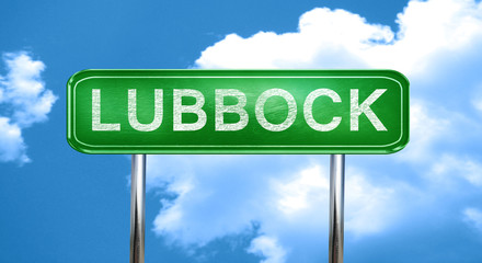 lubbock vintage green road sign with highlights