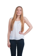 Fototapeta premium Girl in warm sweater