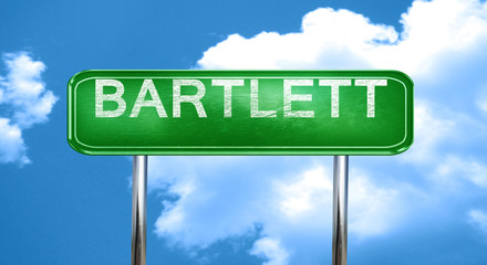 bartlett vintage green road sign with highlights