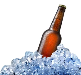 Foto op Canvas Bottle of beer in ice © Givaga