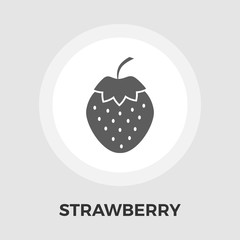 Strawberry vector flat icon