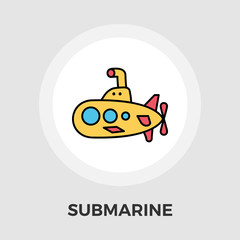 Submarine vector flat icon
