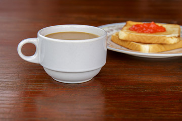 Coffee and toast