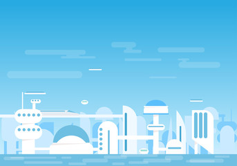 Futuristic city © ikonstudio