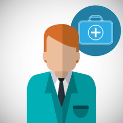 Medical care design. Health care icon. Isolated illustration