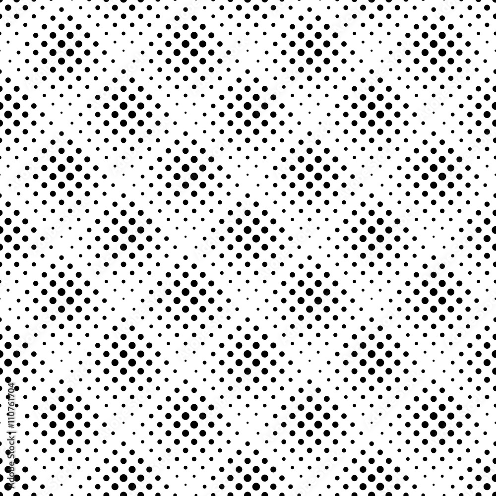 Fototapete seamless pattern with halftone dots. repeatable geometric monoch