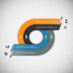Modern infographics business design options banner.Vector illust