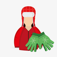 Winter design. Sport icon. Colorful illustration 