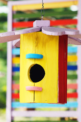 colorful birdhouse