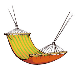 Hammock. Vector drawing