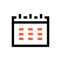 Calendar, personal schedule line icon
