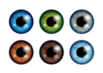 Foto op Plexiglas Human eyeballs iris pupils set - assorted colors. © rea_molko