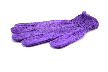 Purple glove isolated.on white background