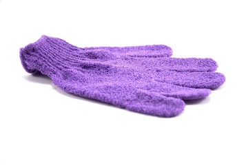 Purple glove isolated.on white background