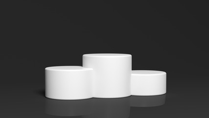 3d rendering of Winners podium