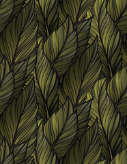Fototapeta na wymiar Bright leaves seamless pattern