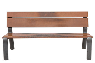 outdoor bench isolated on white background