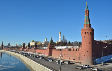 Fototapeta premium Kremlin embankment in Moscow.