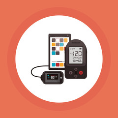 Wearable technology design. wireless icon. Flat illustration 