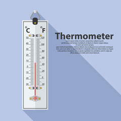 Thermometer vector flat design