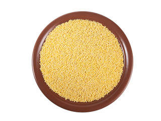 Millet seeds on plate