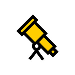 Vision, telescope line icon