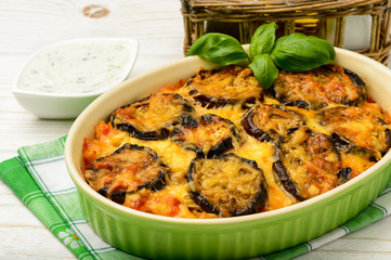 Moussaka - greek casserole with eggplants.