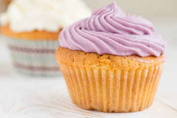 cupcakes close-up, shallow depth of field