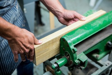 Carpenter working on his craft 