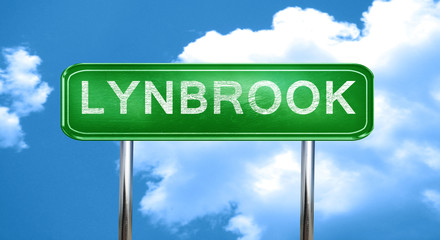 lynbrook vintage green road sign with highlights