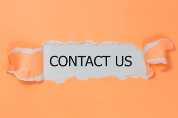 The text contact us
