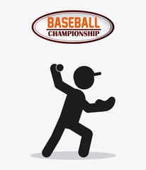 Baseball design. sport concept. Flat illustration