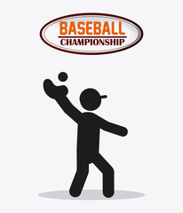 Baseball design. sport concept. Flat illustration