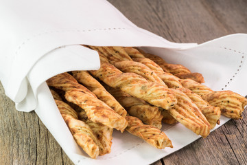 Garlic cheese breadsticks.
